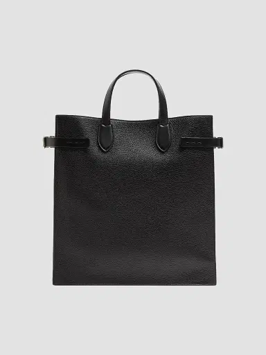Valentino Garavani Men's Antibes Medium Shopping Bag in Grained Leather - Black | Thumbnail 2