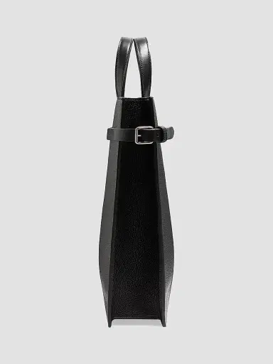 Valentino Garavani Men's Antibes Medium Shopping Bag in Grained Leather - Black | Thumbnail 4