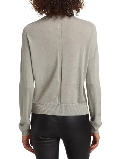 Rick Owens Women's Biker Wool Crewneck Sweater - Pearl | Thumbnail 4