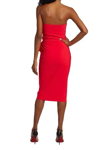 Chiara Boni La Petite Robe Women's Hebe Strapless Ruffle Sheath Dress | Thumbnail 5 Chiara Boni La Petite Robe Women's Hebe Strapless Ruffle Sheath Dress | Thumbnail 5