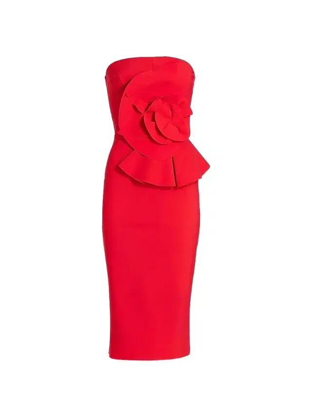 Chiara Boni La Petite Robe Women's Hebe Strapless Ruffle Sheath Dress