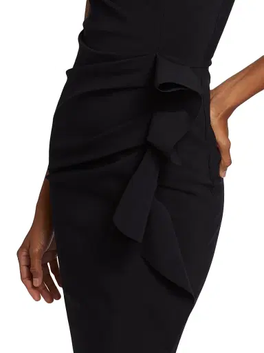 Chiara Boni La Petite Robe Women's Silveria Draped Off-The-Shoulder Dress - Black - Size 2 | Thumbnail 6 Chiara Boni La Petite Robe Women's Silveria Draped Off-The-Shoulder Dress - Black - Size 2 | Thumbnail 6