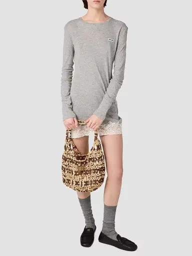 Miu Miu Women's Mesh Hobo Bag | Thumbnail 2 Miu Miu Women's Mesh Hobo Bag | Thumbnail 2