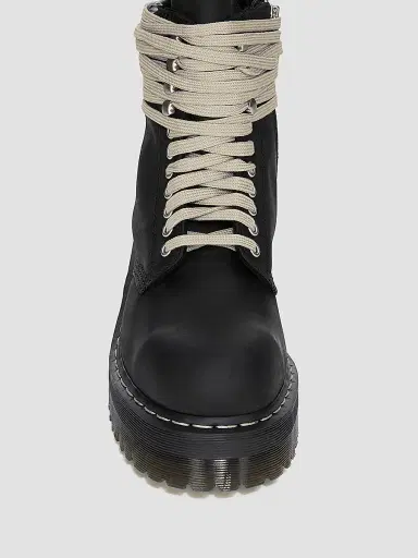 Rick Owens Women's Dr. Martens x Quad-Sole Steel-Toe Leather Boots - Black - Size 4 | Thumbnail 6