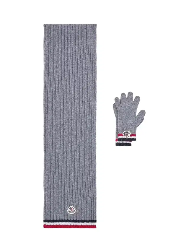 Moncler Little Boy's & Boy's Scarf and Gloves Set - Gray