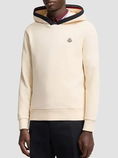 Moncler Men's Hoodie in Cotton - Ivory - Size XXXL | Thumbnail 2