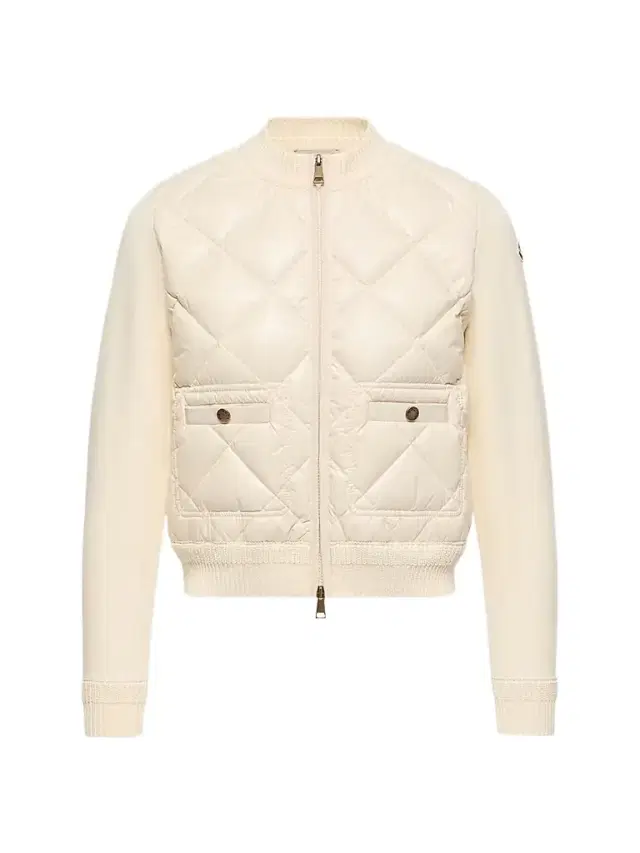 Women's Down-Filled Cardigan in Cotton - Beige