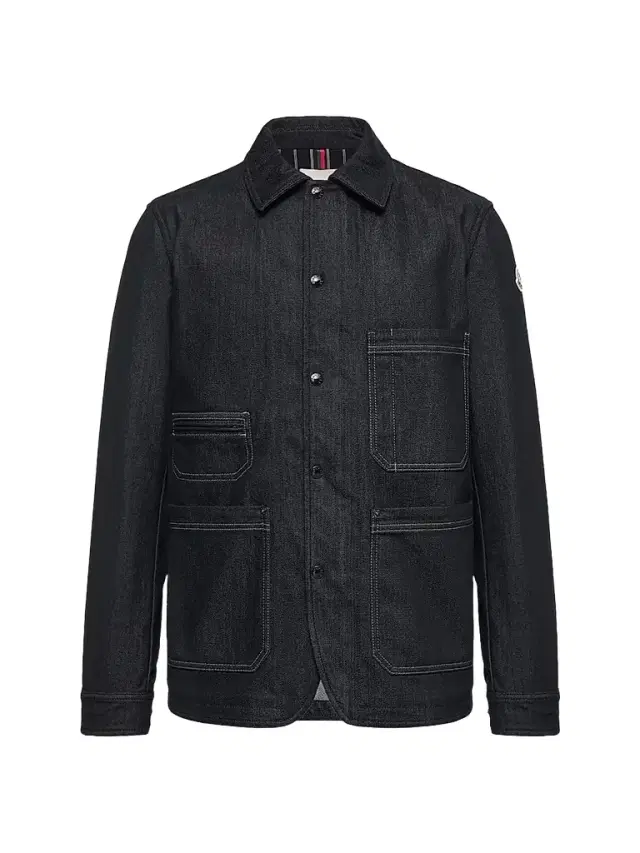 Moncler Men's Haderu Shacket in Denim - Navy Blue