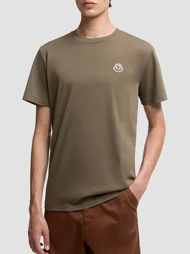 Moncler Men's Crewneck T-Shirt in Cotton (Pack of Three) - Black White Olive Green - Size XXL | Thumbnail 2 Moncler Men's Crewneck T-Shirt in Cotton (Pack of Three) - Black White Olive Green - Size XXL | Thumbnail 2