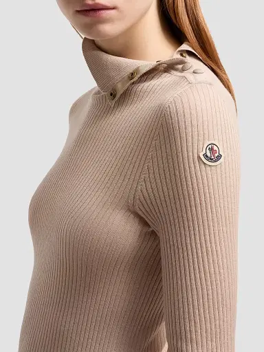 Moncler Women's Sweater in Wool | Thumbnail 4 Moncler Women's Sweater in Wool | Thumbnail 4