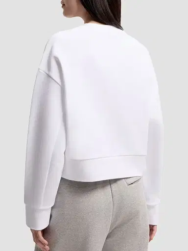 Moncler Women's Sweatshirt in Cotton - White - Size Large | Thumbnail 3