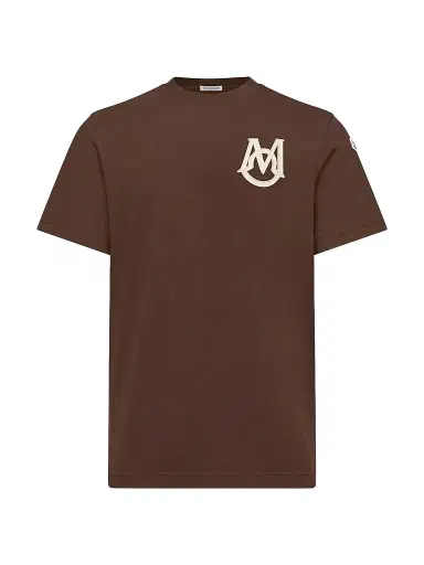 Moncler Men's Crewneck T-Shirt in Cotton - Burgundy - Size XXXXL | Thumbnail 1 Moncler Men's Crewneck T-Shirt in Cotton - Burgundy - Size XXXXL | Thumbnail 1