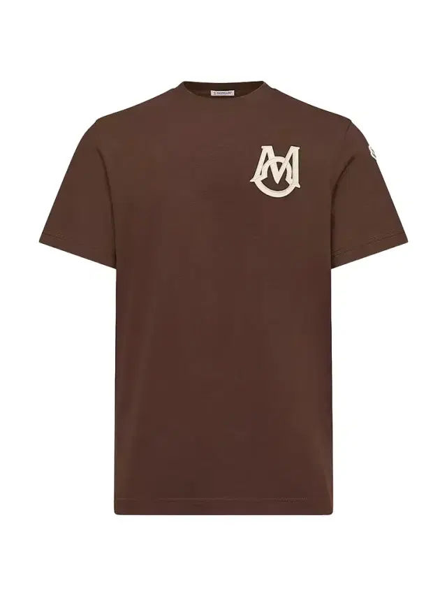 Moncler Men's Crewneck T-Shirt in Cotton - Burgundy