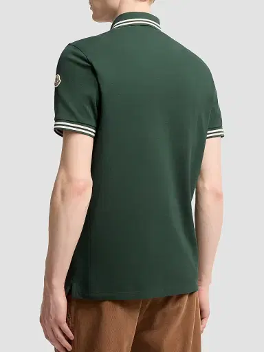 Moncler Men's Polo Shirt in Cotton Piquet | Thumbnail 3 Moncler Men's Polo Shirt in Cotton Piquet | Thumbnail 3