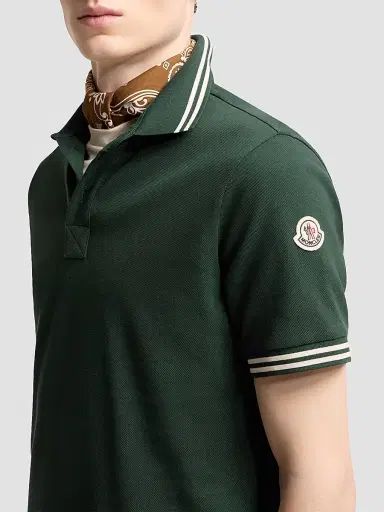 Moncler Men's Polo Shirt in Cotton Piquet | Thumbnail 4 Moncler Men's Polo Shirt in Cotton Piquet | Thumbnail 4