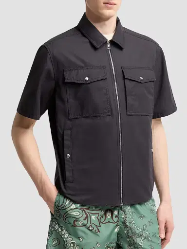 Moncler Men's Zip-Up Shirt - Navy Blue - Size XL | Thumbnail 2