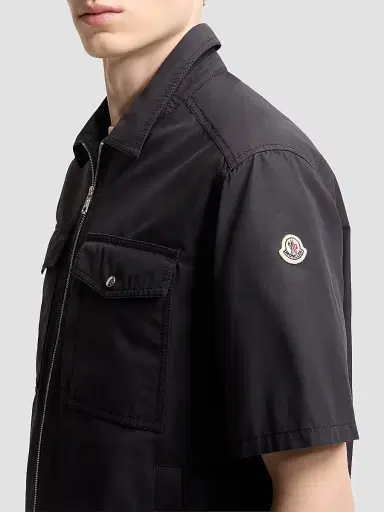 Moncler Men's Zip-Up Shirt - Navy Blue - Size XL | Thumbnail 4