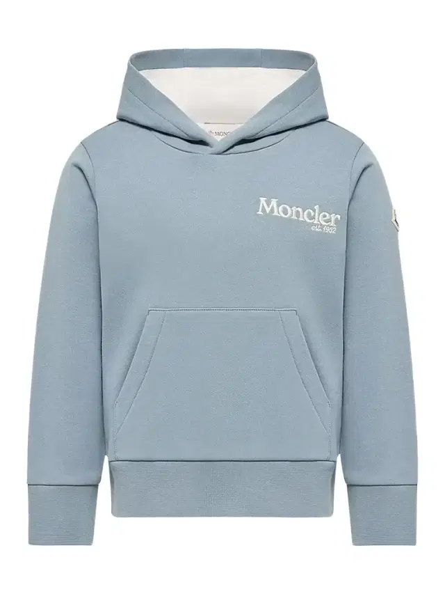 Moncler Little Boy's & Boy's Hoodie in Cotton Fleece - Light Blue