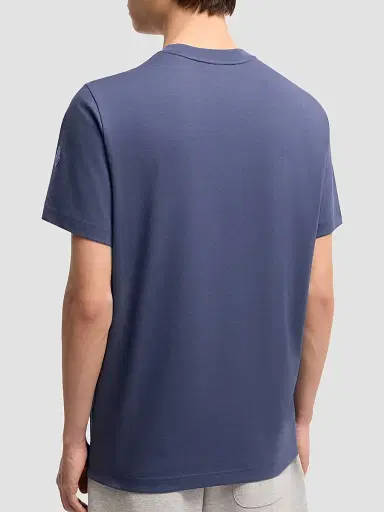 Moncler Men's Crewneck T-Shirt in Cotton - Cobalt Blue - Size XXXXL | Thumbnail 3 Moncler Men's Crewneck T-Shirt in Cotton - Cobalt Blue - Size XXXXL | Thumbnail 3