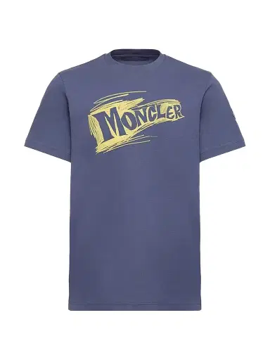 Moncler Men's Crewneck T-Shirt in Cotton - Cobalt Blue - Size XXXXL | Thumbnail 1 Moncler Men's Crewneck T-Shirt in Cotton - Cobalt Blue - Size XXXXL | Thumbnail 1