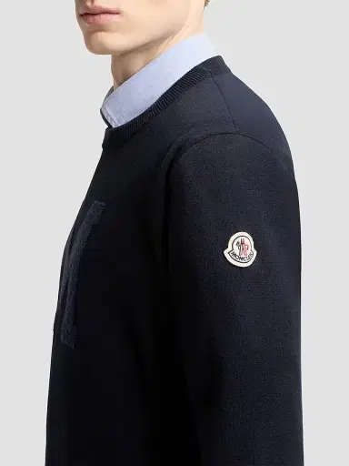 Moncler Men's Sweater in Cotton Blend | Thumbnail 4