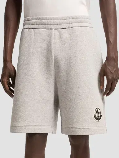 Moncler Men's Shorts in Cotton - Gray - Size Large | Thumbnail 2 Moncler Men's Shorts in Cotton - Gray - Size Large | Thumbnail 2