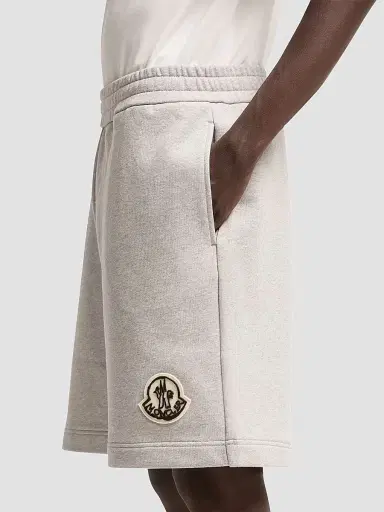 Moncler Men's Shorts in Cotton - Gray - Size Large | Thumbnail 4 Moncler Men's Shorts in Cotton - Gray - Size Large | Thumbnail 4