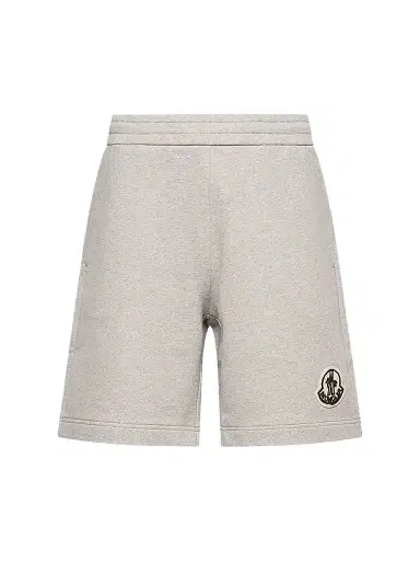 Moncler Men's Shorts in Cotton - Gray - Size Large | Thumbnail 1 Moncler Men's Shorts in Cotton - Gray - Size Large | Thumbnail 1