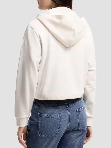 Moncler Women's Sweatshirt in Cotton Blend - Beige | Thumbnail 3
