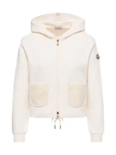 Moncler Women's Sweatshirt in Cotton Blend - Beige | Thumbnail 1
