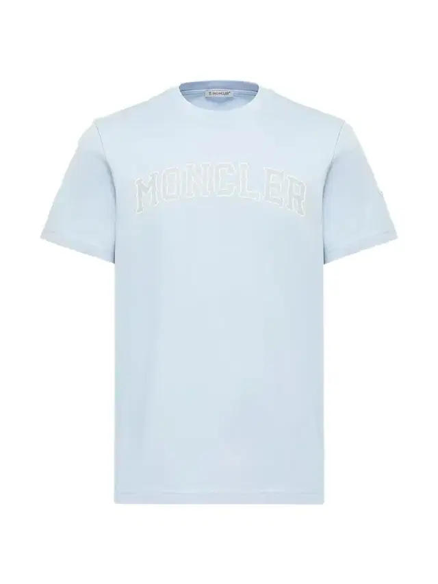 Moncler Men's Crewneck T-Shirt in Cotton - Light Blue