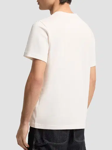 Moncler Men's Crewneck T-Shirt in Cotton - Beige | Thumbnail 3