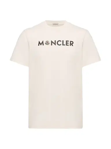 Moncler Men's Crewneck T-Shirt in Cotton - Beige | Thumbnail 1