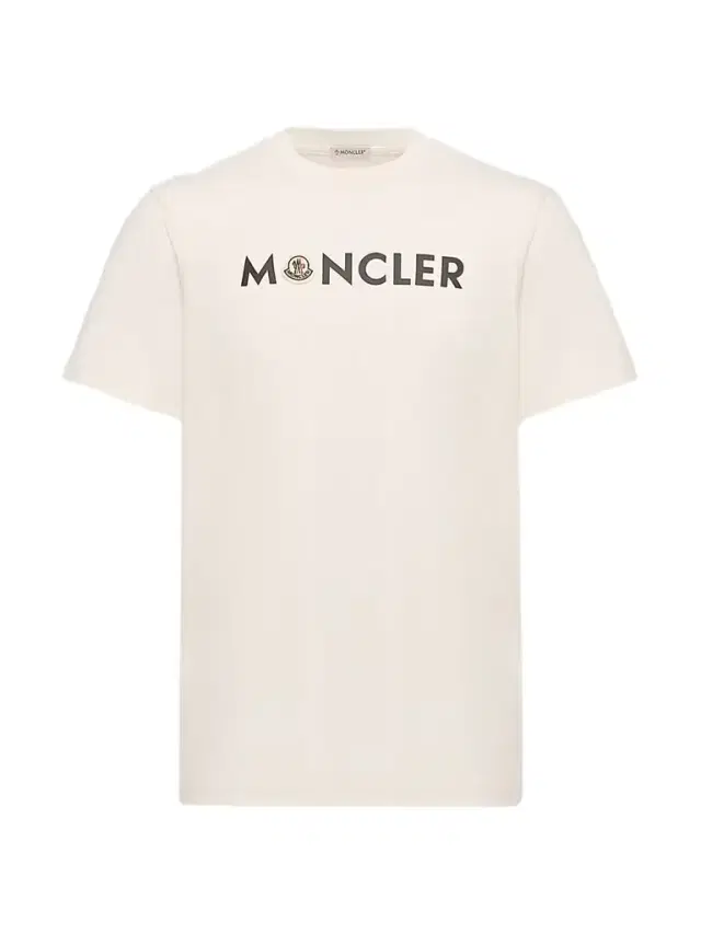 Moncler Men's Crewneck T-Shirt in Cotton - Beige