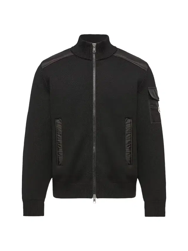 Moncler Men's Down-Filled Cardigan in Wool - Black
