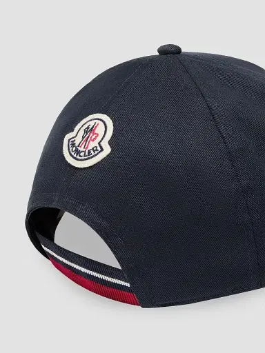 Moncler Men's Baseball Hat in Cotton Gabardine | Thumbnail 3 Moncler Men's Baseball Hat in Cotton Gabardine | Thumbnail 3