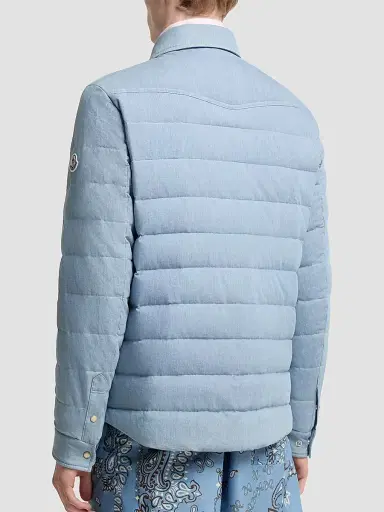 Moncler Men's Tiriol Puffer Shacket in Denim - Light Blue - Size XXL | Thumbnail 3 Moncler Men's Tiriol Puffer Shacket in Denim - Light Blue - Size XXL | Thumbnail 3