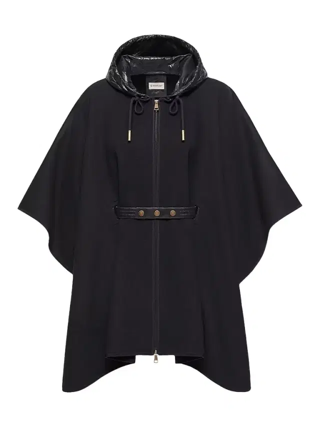 Moncler Women's Down-Filled Cape in Wool Blend - Dark Blue