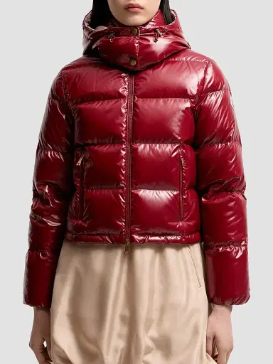 Moncler Women's Niveole Puffer Jacket - Ruby Red - Size XL | Thumbnail 2