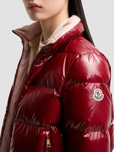 Moncler Women's Niveole Puffer Jacket - Ruby Red - Size XL | Thumbnail 4
