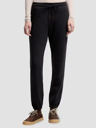 Moncler Women's Sweatpants in Cotton Blend Fleece - Dark Blue | Thumbnail 2