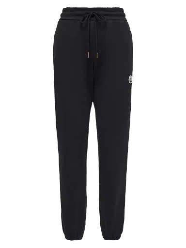 Moncler Women's Sweatpants in Cotton Blend Fleece - Dark Blue | Thumbnail 1