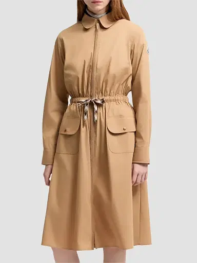 Moncler Women's Dress in Cotton Blend - Beige - Size XL | Thumbnail 2 Moncler Women's Dress in Cotton Blend - Beige - Size XL | Thumbnail 2