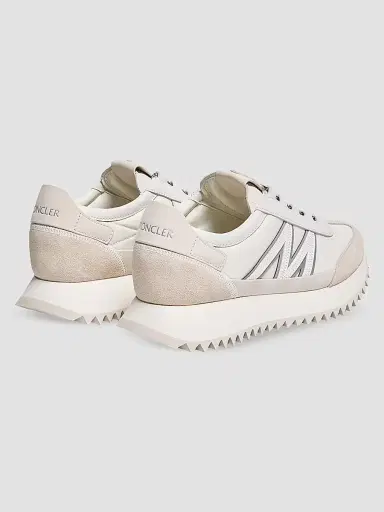 Moncler Women's Sneakers in Suede and Nubuck - White - Size 10 | Thumbnail 3