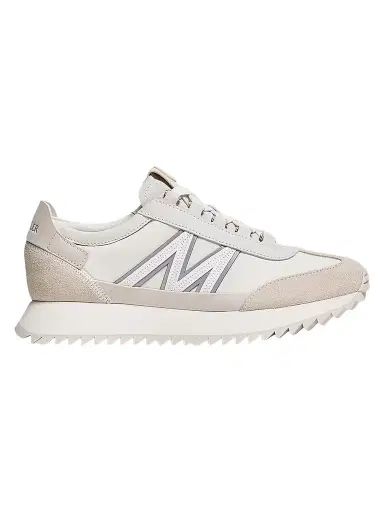 Moncler Women's Sneakers in Suede and Nubuck - White - Size 10 | Thumbnail 1