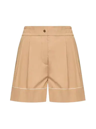 Moncler Women's Shorts in Cotton Blend - Beige - Size Medium | Thumbnail 1