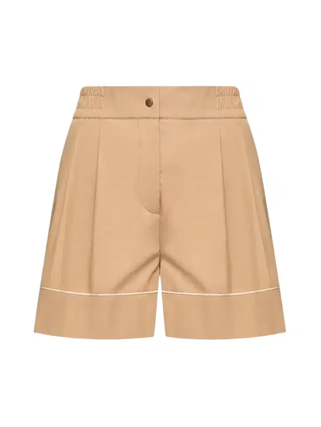 Moncler Women's Shorts in Cotton Blend - Beige