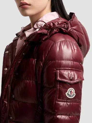 Moncler Women's Barante Puffer Jacket - Burgundy - Size XL | Thumbnail 4 Moncler Women's Barante Puffer Jacket - Burgundy - Size XL | Thumbnail 4