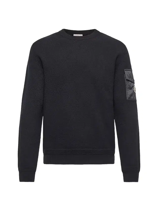 Moncler Men's Sweater in Wool - Navy Blue