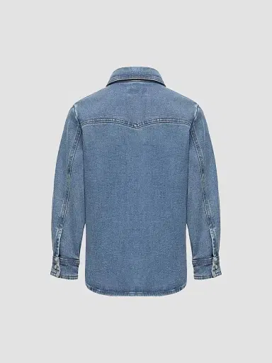 Moncler Little Boy's & Boy's Shirt in Denim - Denim Blue - Size 14 | Thumbnail 2
